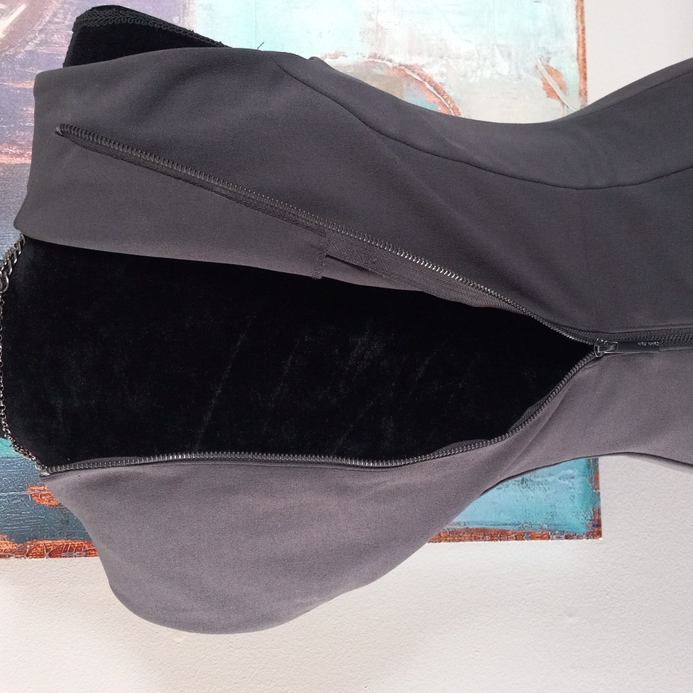 Calvin Klein Charcoal Grey Sleeveless Midi Dress Bodycon Dress Size 2 - Picture 12 of 14